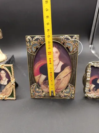 Trio portafoto con pietre