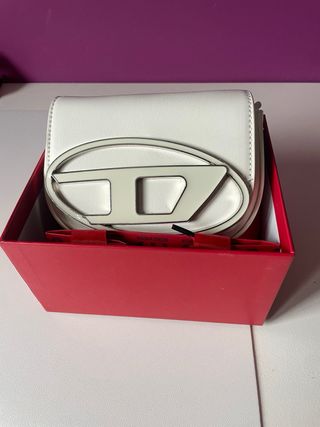 Bolso Diesel 1Dr Mini Blanco y Plateado
