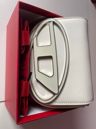 Bolso Diesel 1Dr Mini Blanco y Plateado