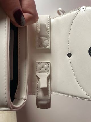 Bolso Diesel 1Dr Mini Blanco y Plateado