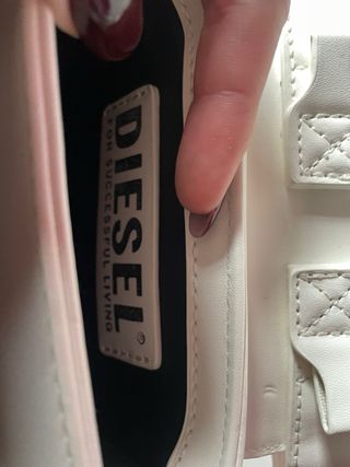 Bolso Diesel 1Dr Mini Blanco y Plateado