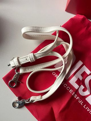 Bolso Diesel 1Dr Mini Blanco y Plateado