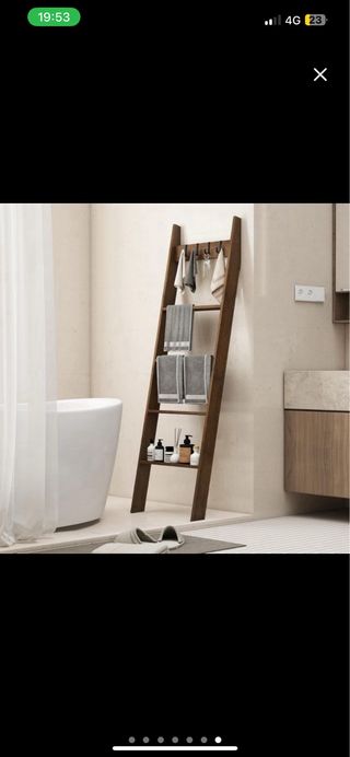 NUEVA Escalera Toallero Bambú 5 Niveles