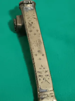 Antico calamaio da viaggio in ottone