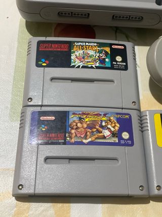 Lote Super Nintendo con juegos y mandos