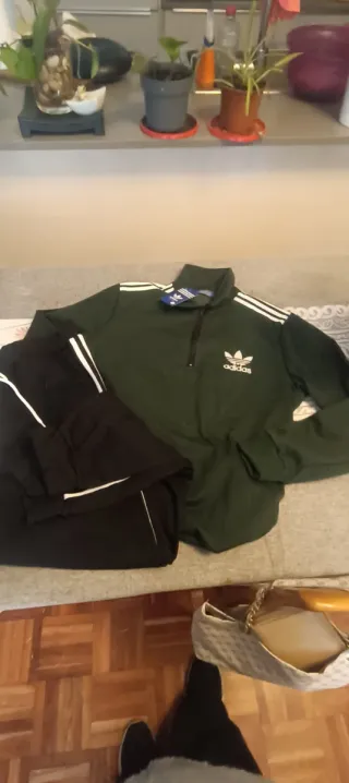 Conjunto Adidas Chándal Verde y Negro Hombre