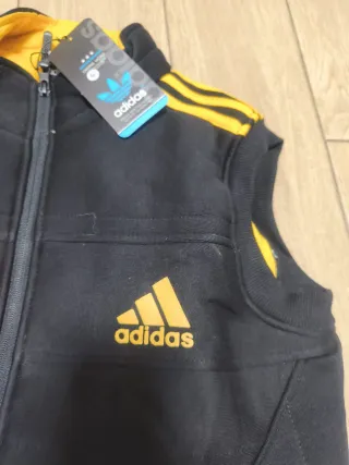 Chaleco Adidas Invierno Talla M Negro/Amarillo