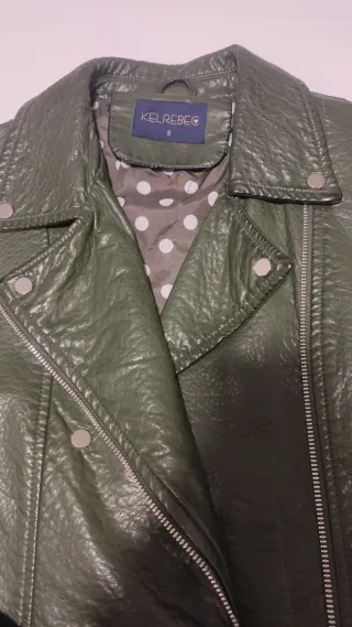 Cazadora polipiel verde KELREBE Talla S