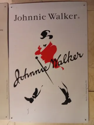 3 Carteles Chapa Johnnie Walker Antiguos