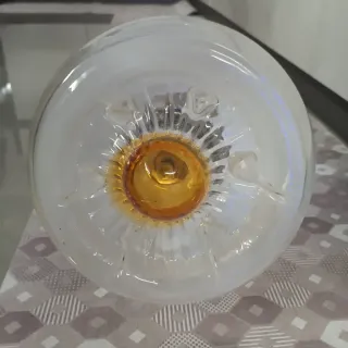 Lampada sospensione vetro opalino stile Mazzega