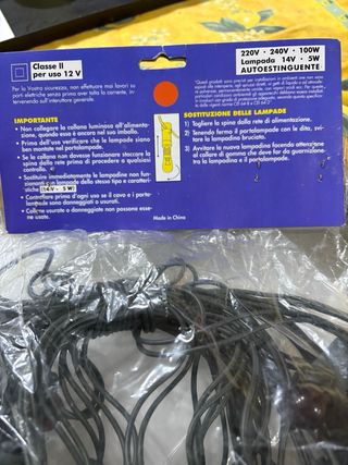 Collana Luminosa 20 Luci Rosse