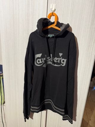 Felpa uomo Carlsberg nera taglia L ma veste M