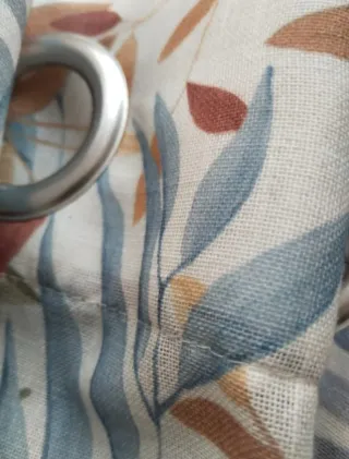 Cortina Visillo Estampada Hojas