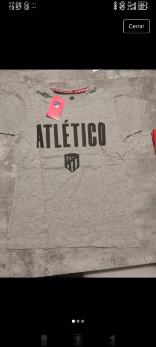 Camiseta Atlético de Madrid Mujer Gris