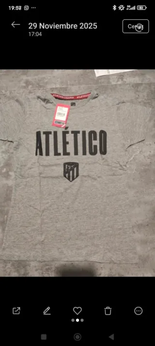 Camiseta Atlético de Madrid Mujer Gris
