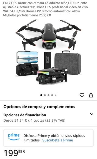 NUEVO Dron F417 GPS 4K con cámara y bolso