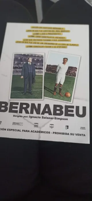 DVD Santiago Bernabéu Documental Fútbol Español