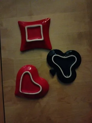 3 posacenere ceramica semi-nuovi