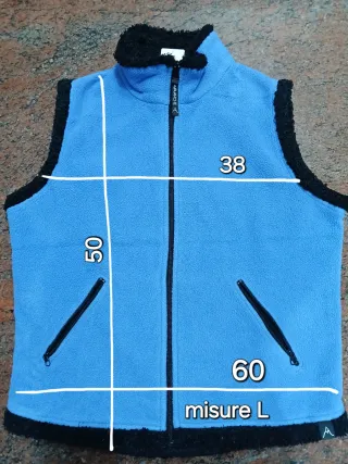 Set Pile Donna: Gilet Blu e Maglia Bianca