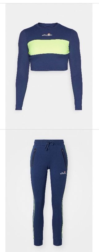 Conjunto deportivo ellesse azul y verde