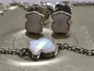 Conjunto Tous Plata y Nácar Niña