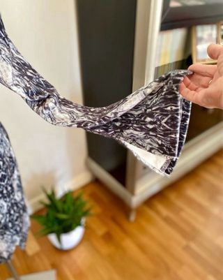 Vestido estampado cuello alto manga kimono