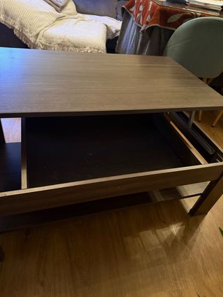 Mesa de centro elevable con rozones