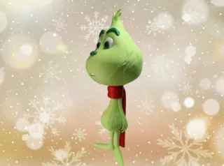 Figura decoración navideña - Grinch y Max