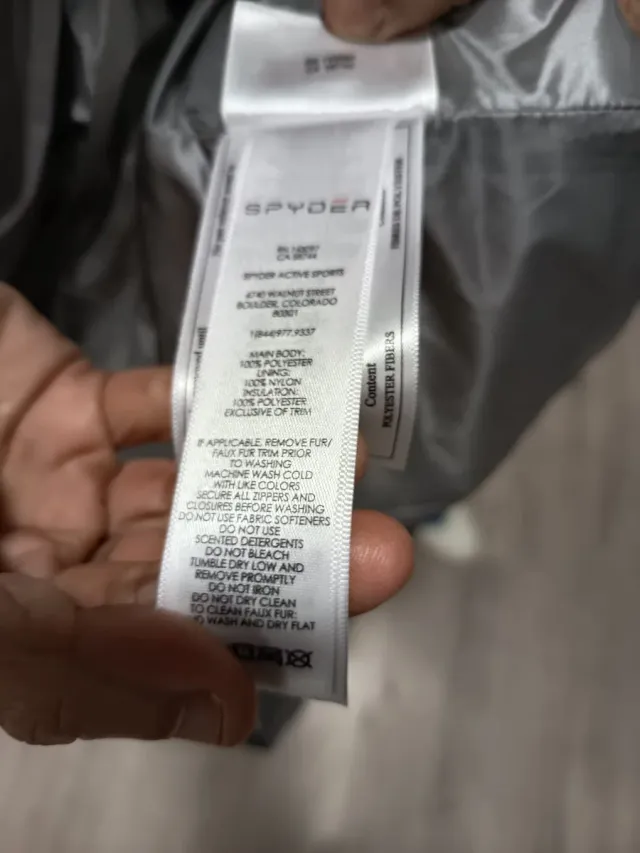 Plumífero Spyder Negro Talla L