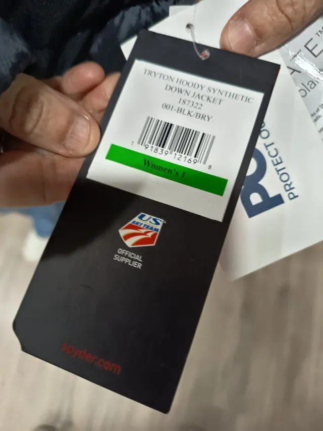 Plumífero Spyder Negro Talla L