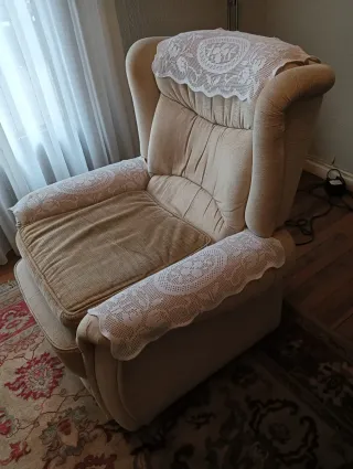 Poltrona relax elettrica beige