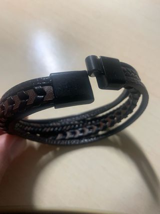 PULSERA PARA CABALLERO DE PIEL MARRÓN Y NEGRO