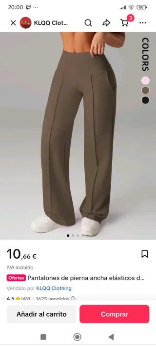 Pantalones largos marrones