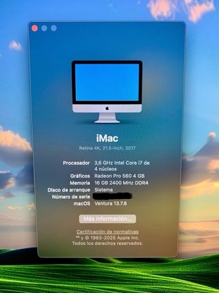 iMac Retina 4K 21.5 2017
