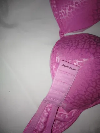 Sujetador rosa con estampado de leopardo