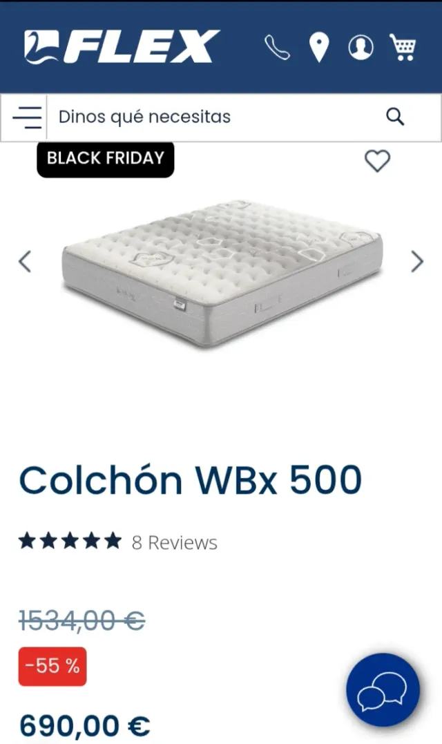 WBx500 120x190 COLCHÓN FLEX NUEVO