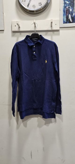Polo Ralph Lauren Manga Larga Azul Talla L