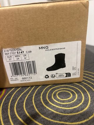 Botines nuevos de piel, Talla 37