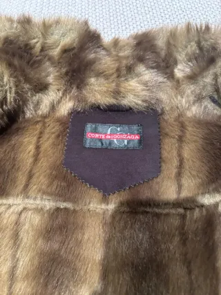 Chaqueta de cuero mujer marrón y negra