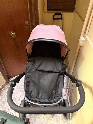 Carrito Bebé two+2 Rosa y Negro