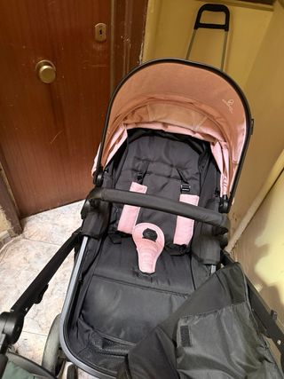 Carrito Bebé two+2 Rosa y Negro