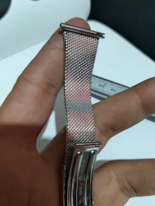 Brazalete para reloj antiguo plateado