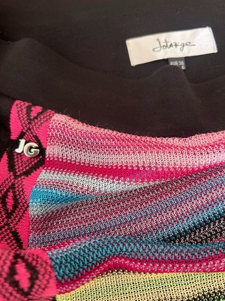 Falda Jotazige Talla 38 Negro Multicolor