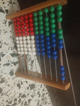 Juguete Didáctico Madera Cuentas Colores