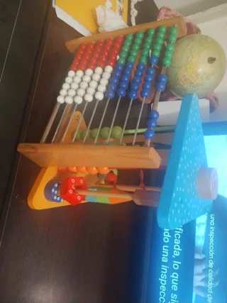 Juguete Didáctico Madera Cuentas Colores