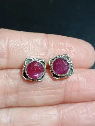 Pendientes en plata de ley