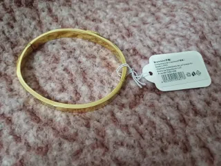 Bracciale donna oro con strass neri