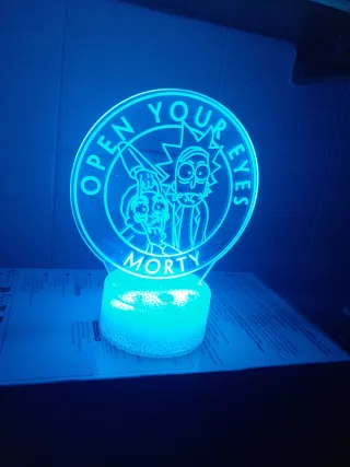 Lámpara LED Rick y Morty Open Your Eyes