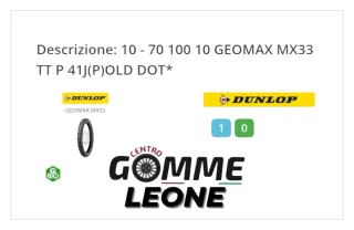 Pneumatico Dunlop Geomax MX33 100/70-10 41J