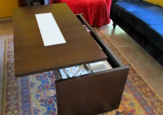 Mesa de centro madera y cristal